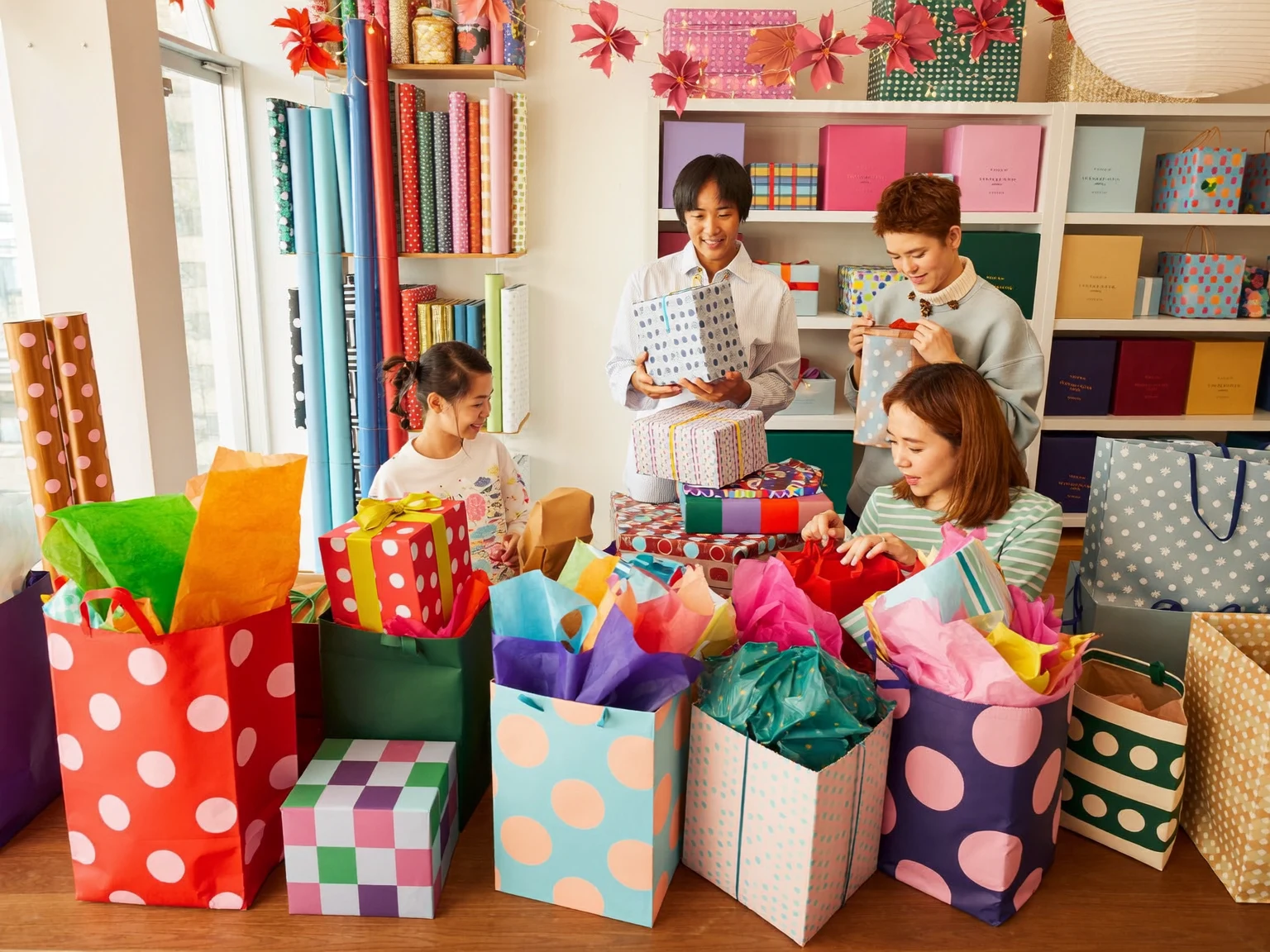Illustration: fertig verpacktes Geschenk als stimmungsvoller Abschluss
